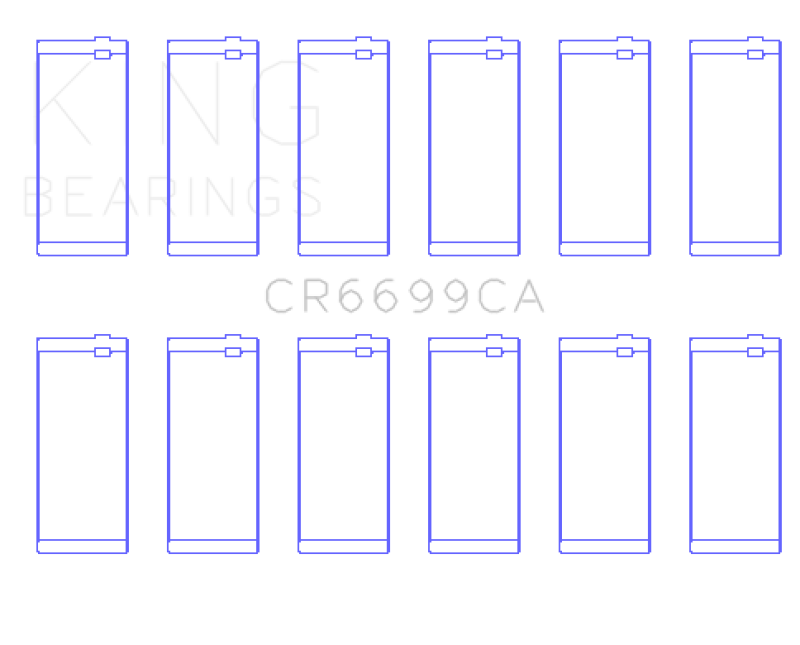 King Engine Bearings Dodge Cummins B-Series L6 (Size Standard) Connecting Rod Bearing Set