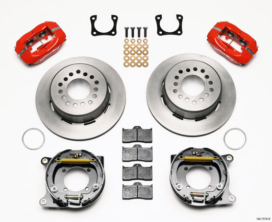 Wilwood Forged Dynalite P/S Park Brake Kit Red Chevy 12 Bolt-Spec 3.15in Bearing