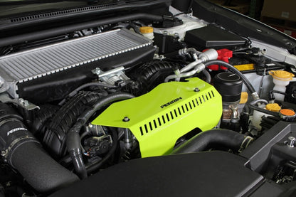 PERRIN 22-25 Subaru WRX Pulley Cover - Neon Yellow (TALL - For Use w/o PERRIN AOS)