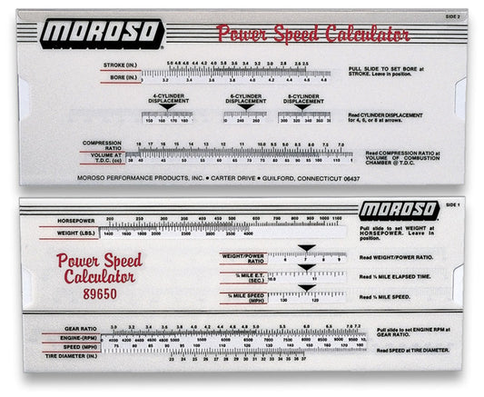 Moroso Power-Speed Calculator