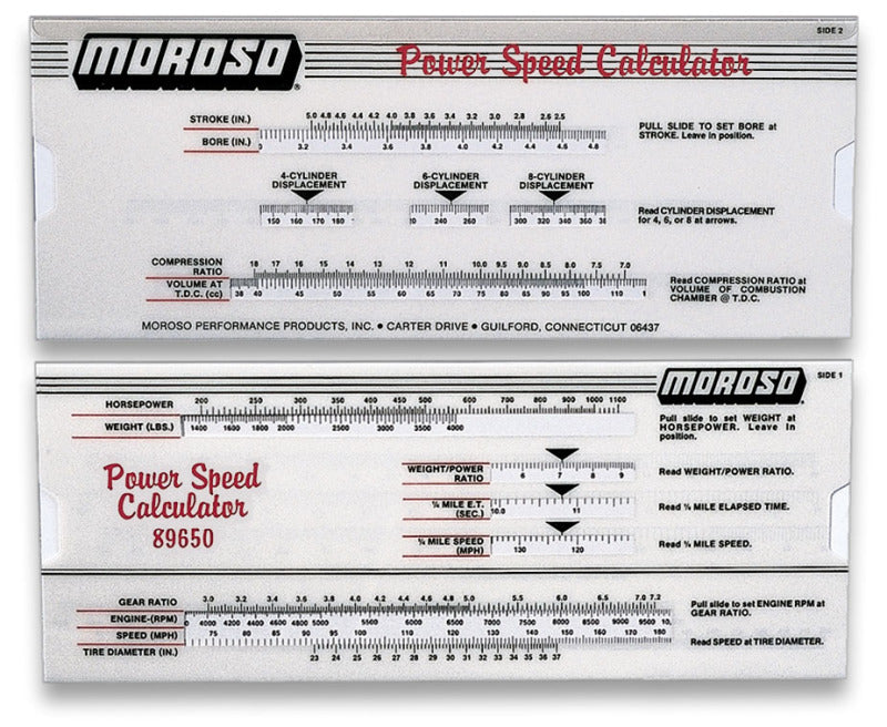 Moroso Power-Speed Calculator