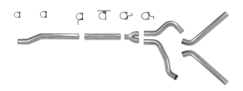 Diamond Eye KIT 4in Catback MFLR RPLCMENT PIPE DUAL SS: 03-07 FORD 6.0L F250/F350