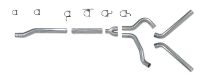 Diamond Eye KIT 4in Catback MFLR RPLCMENT PIPE DUAL SS: 03-07 FORD 6.0L F250/F350