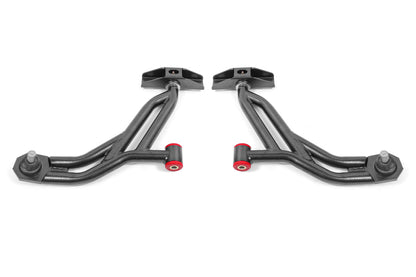 BMR 10-14 Ford Mustang / Shelby GT500 Non-Adj. Lower A-Arms (Poly/Delrin) - Black Hammertone