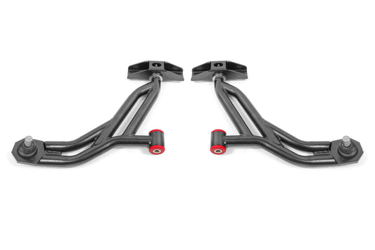 BMR 10-14 Ford Mustang / Shelby GT500 Non-Adj. Lower A-Arms (Poly/Delrin) - Black Hammertone