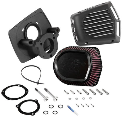 K&N Street Metal Intake System for 08-16 Harley-Davidson Touring Models - Shaker Black