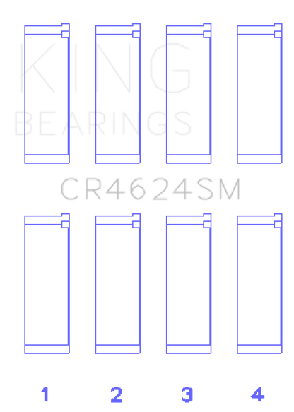 King Engine Bearings Hyundai G4KE / G4KC (Size +075) Rod Bearings (Set of 4)