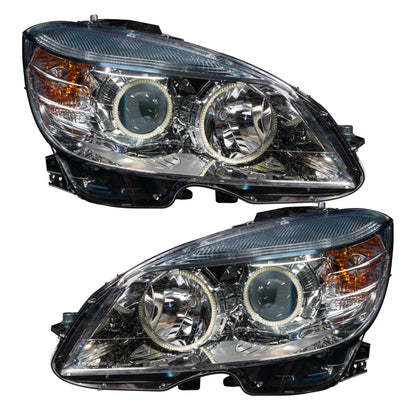 Oracle 08-11 Mercedes Benz C-Class Pre-Assembled Headlights Chrome Housing w/o Controller