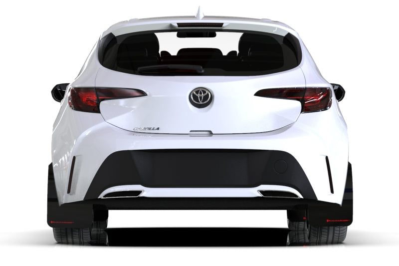 Rally Armor 18-26 Toyota Corolla Hatchback Black UR Mud Flap White Logo