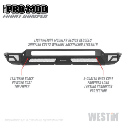 Westin 2020 Chevrolet Silverado 2500/3500 Pro-Mod Front Bumper - Textured Black