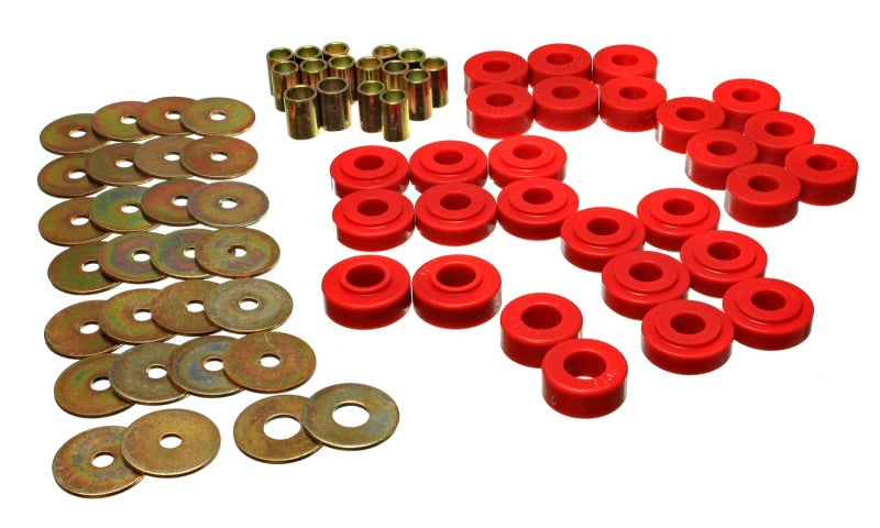 Energy Suspension Rear Spring Frame Shackle Kit - Red