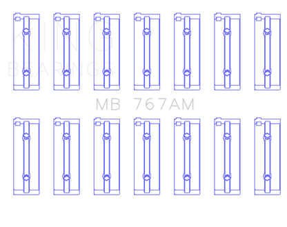 King Engine Bearings Toyota 2M/4M/5ME/5MGE/7MGE/7MGTE (Size +0.5) Main Bearing Set
