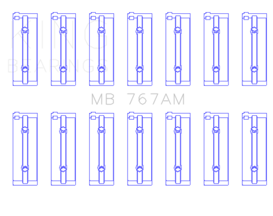 King Engine Bearings Toyota 2M/4M/5ME/5MGE/7MGE/7MGTE (Size +1.0) Main Bearing Set