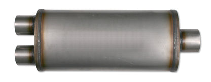 Diamond Eye Muffler 3-1/2in DL IN/SGL OUT 22in BODY 28in OVERALL OVAL