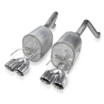 Stainless Works 2009-13 C6 Corvette Axle Back 2-1/2in Dual Chambered Turbo Mufflers Quad 4in Tips