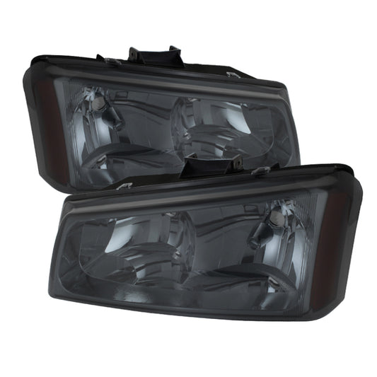xTune Chevy Silverado 1500/2500/3500 03-06 Crystal Headlights Smoke HD-JH-CSIL03-SM-AM