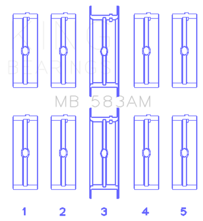 King Engine Bearings Ford 239/256/272/292 Crankshaft Main Bearing Set