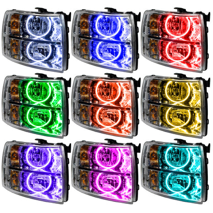Oracle 07-13 Chevrolet Silverado SMD HL - Round Style - ColorSHIFT w/ Simple Controller