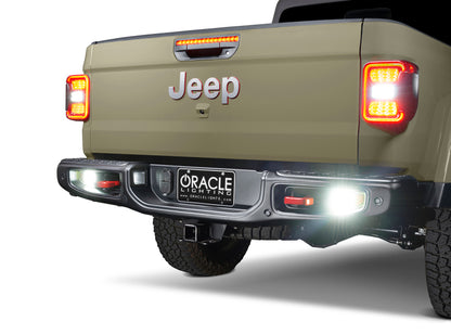Oracle Jeep Gladiator JT Rear Bumper LED Reverse Lights w/ Plug & Play Harness - 6000K