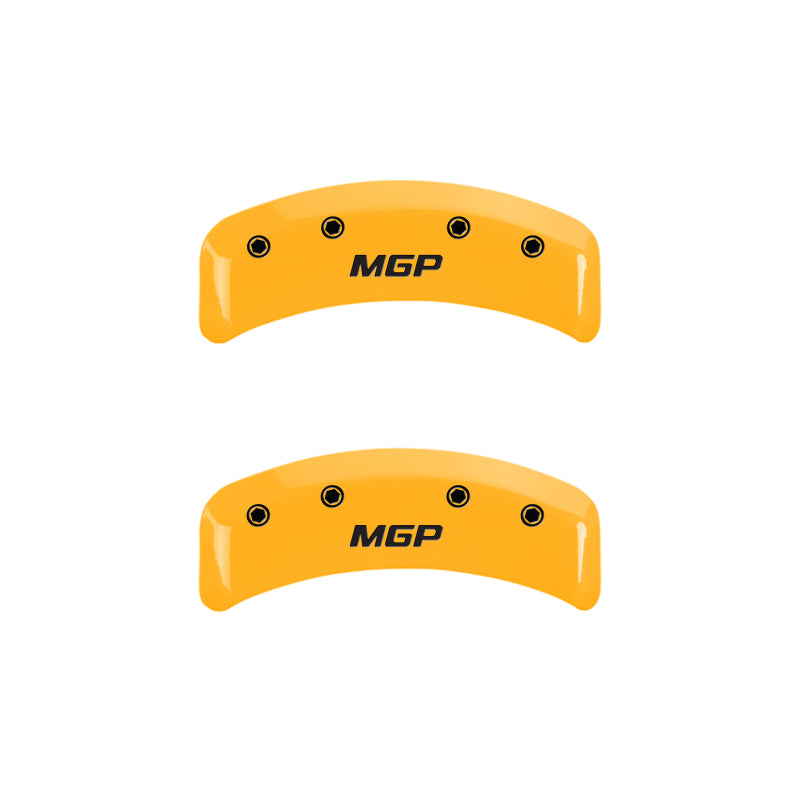 MGP 4 Caliper Covers Engraved Front & Rear MGP Black finish silver ch