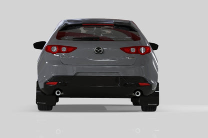 Rally Armor 19-26 Mazda3 Hatchback Black UR Mud Flap w/Red Logo