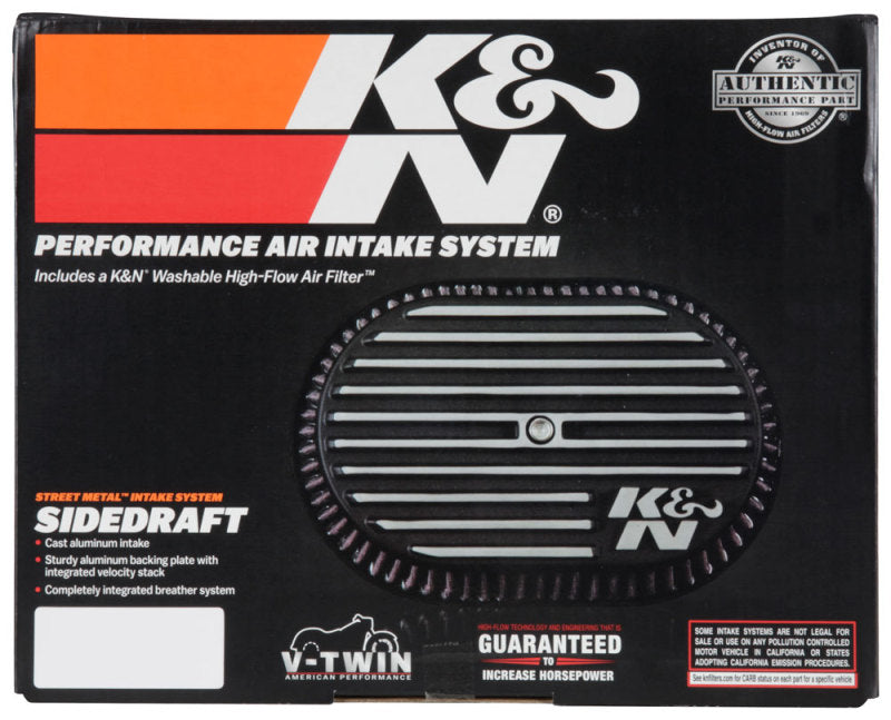 K&N Street Metal Intake System 2017 Harley-Davidson Shaker Silver H/D Touring Models