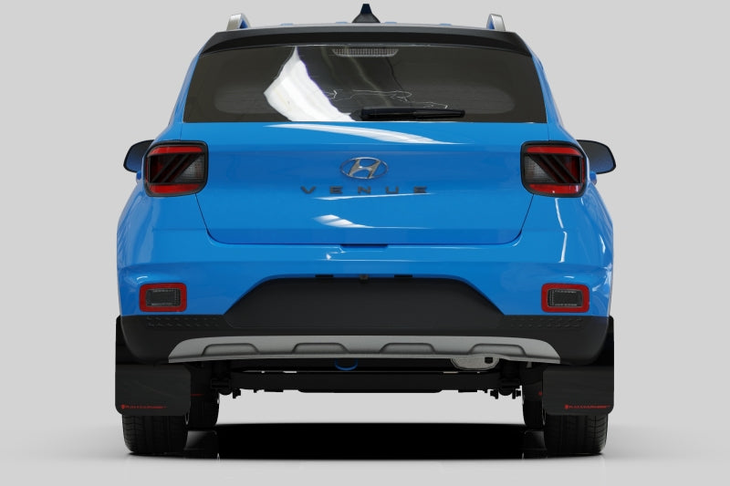 Rally Armor 20-26 Hyundai Venue Black Mud Flap Grey Logo