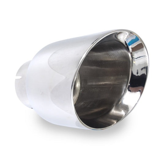 Stainless Works Conical Double Wall Slash Cut Exhaust Tip - 5in Body 3in Inlet
