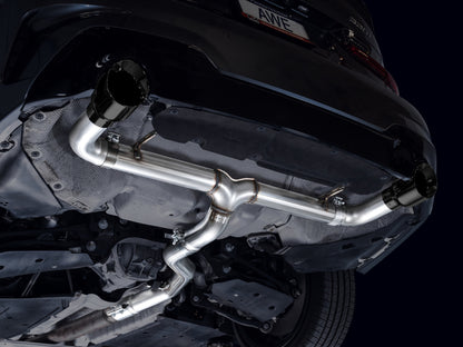 AWE Tuning 19-23 BMW 330i / 21-23 BMW 430i Base G2X Track Edition Axle-Back Exhaust - Diamond Black