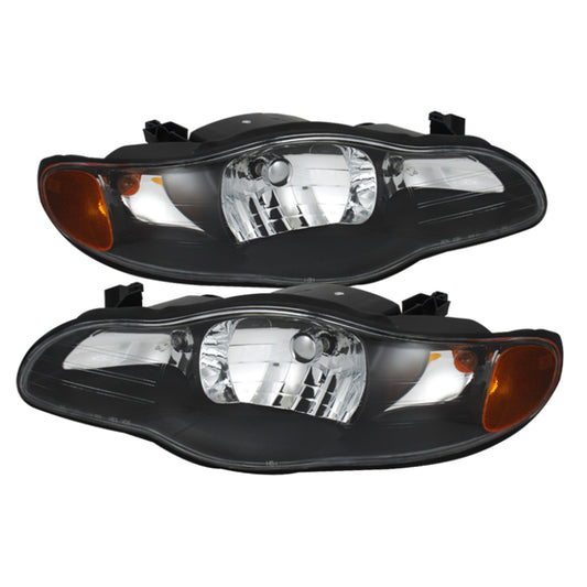 xTune Chevy Monte Carlo 00-05 Crystal Headlights Black HD-JH-CMC00-AM-BK