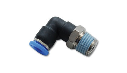 Vibrant - Male Elbow Pneumatic Vacuum Fitting (1/8in NPT Thread) - for use with 1/4in (6mm) OD tubing