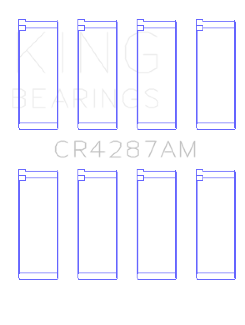 King Engine Bearings Acura B18C1/B18C5 L4 / Honda 110CI DOHC (Size +0.50) Rod Bearing Set