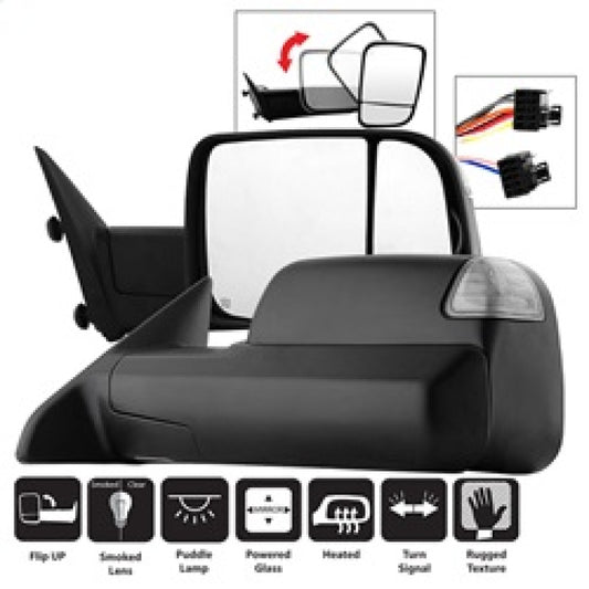 xTune Dodge Ram 1500 09-12 L&R Manual Extendable Power Heated Adjust Mirror MIR-DRAM09S-PWH-SET