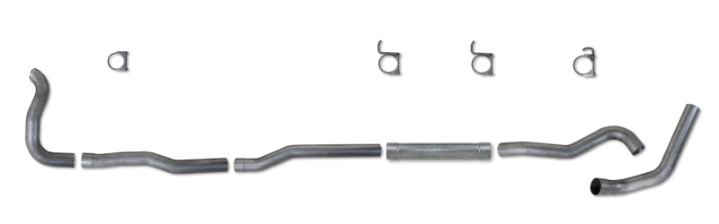 Diamond Eye KIT 4in Turbo Back MFLR RPLCMENT PIPE SGL AL: 89-93 DODGE CUMMINS 5.9L