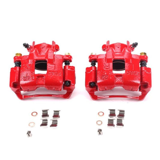 Power Stop 02-07 Mitsubishi Lancer Front Red Calipers w/Brackets - Pair