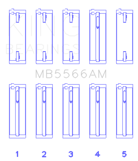 King Engine Bearings Audi A4 1.8L AEB (Size STD) Main Bearing Set