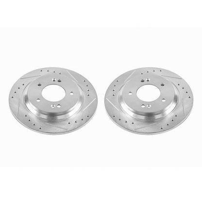 Power Stop 2017 Hyundai Azera Rear Evolution Drilled & Slotted Rotors - Pair