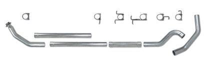 Diamond Eye KIT 4in Turbo Back MFLR RPLCMENT PIPE SGL SS: 98.5-02 DODGE CUMMINS 5.9L