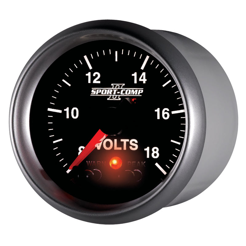 Autometer Sport-Comp II 2-1/16in Digital Voltmeter Gauge - 18V