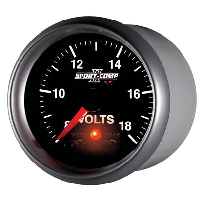 Autometer Sport-Comp II 2-1/16in Digital Voltmeter Gauge - 18V