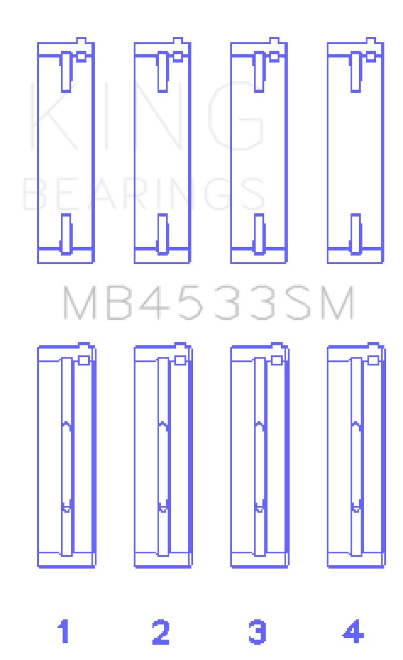 King Engine Bearings Audi 2.1L/2.2L 10V/20V 5cyl Turbo (Size STD) Main Bearing Set