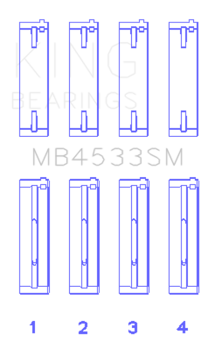 King Engine Bearings Audi 2.1L/2.2L 10V/20V 5cyl Turbo (Size STD) Main Bearing Set