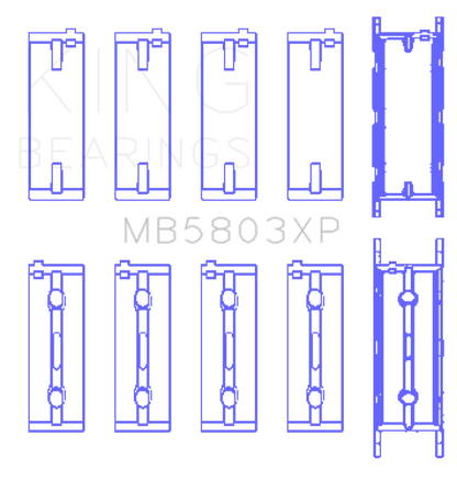 King Engine Bearings BMW S65B40A Crankshaft Main Bearings Set of 5