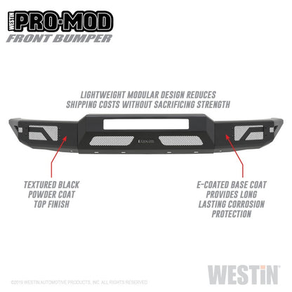 Westin 15-20 Chevrolet Colorado Pro-Mod Front Bumper - Textured Black