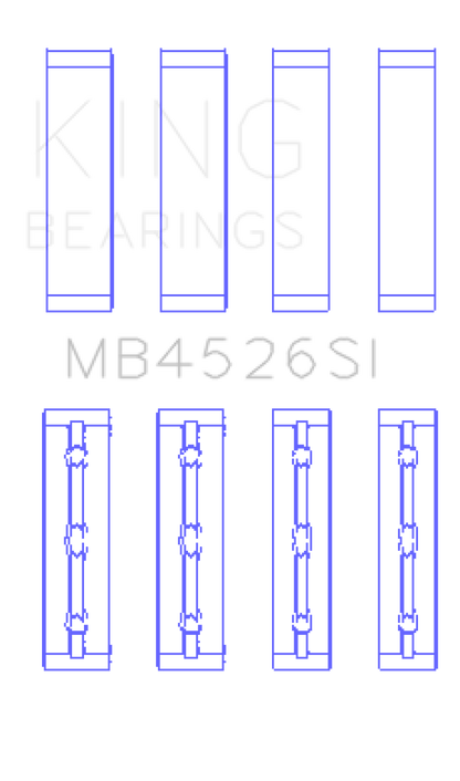 King Engine Bearings Toyota 1GR-FE (Size +0.25mm) Crankshaft Main Bearing Set