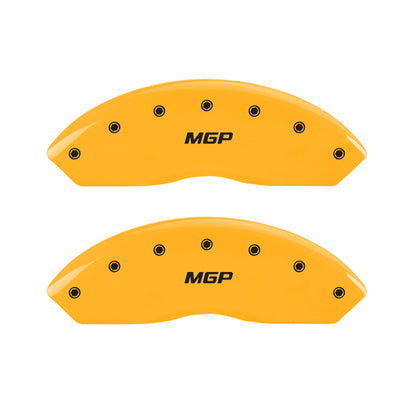 MGP 4 Caliper Covers Engraved Front RAM Engraved Rear RAMHEAD Yellow finish black ch
