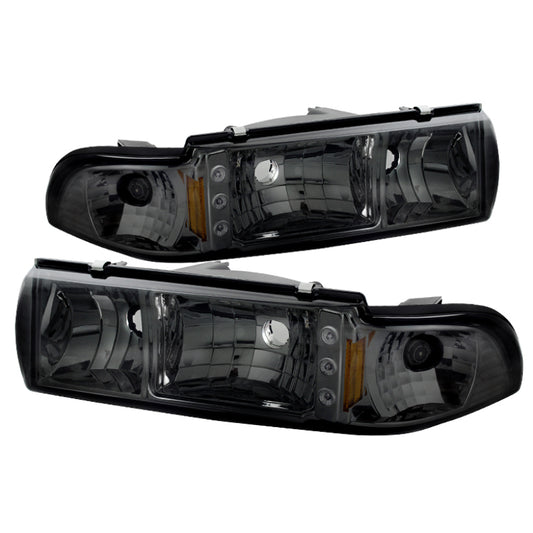 xTune Chevy Caprice 91-96 / Impala 91-96 1Pc LED Crystal Headlights Smoke HD-ON-CCP91-1PC-LED-SM
