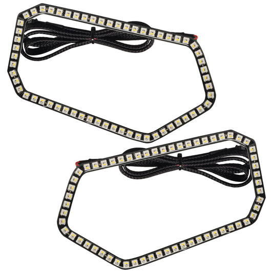 Oracle 08-19 Polaris RZR 570/800/900 Dynamic RGB+W Headlight Halo Kit - - Dynamic