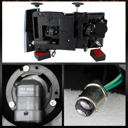 xTune GMC Yukon 92-93 Crystal Headlights w/ Corner & LED Bumper Smoke HD-JH-GMCCK88-LED-AM-SM-SET