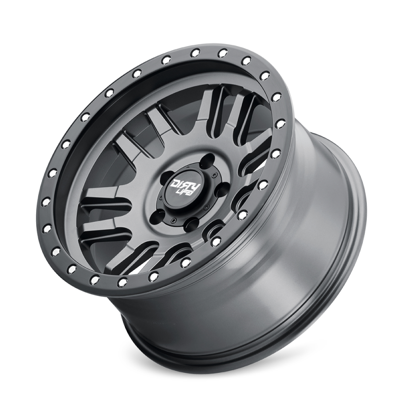 Dirty Life 9309 Canyon Pro 17x9/6x139.7 BP/0mm Offset/106mm Hub Satin Graphite Wheel - Beadlock